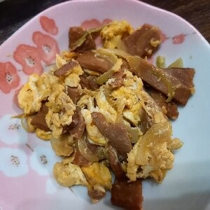 焼き豚と卵の炒め物